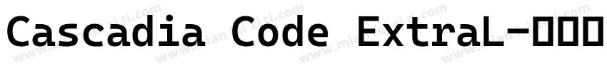 Cascadia Code ExtraL字体转换